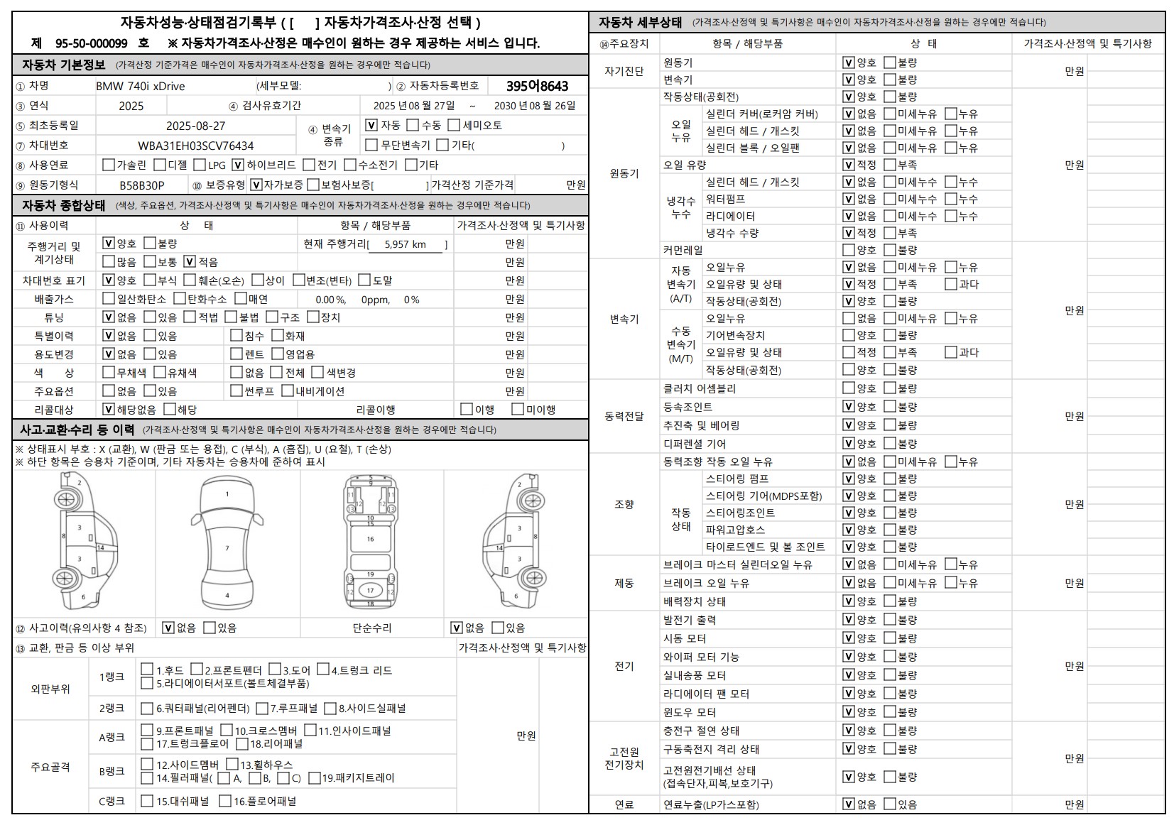 Основная информация и общее состояние / история аварий и ремонтов