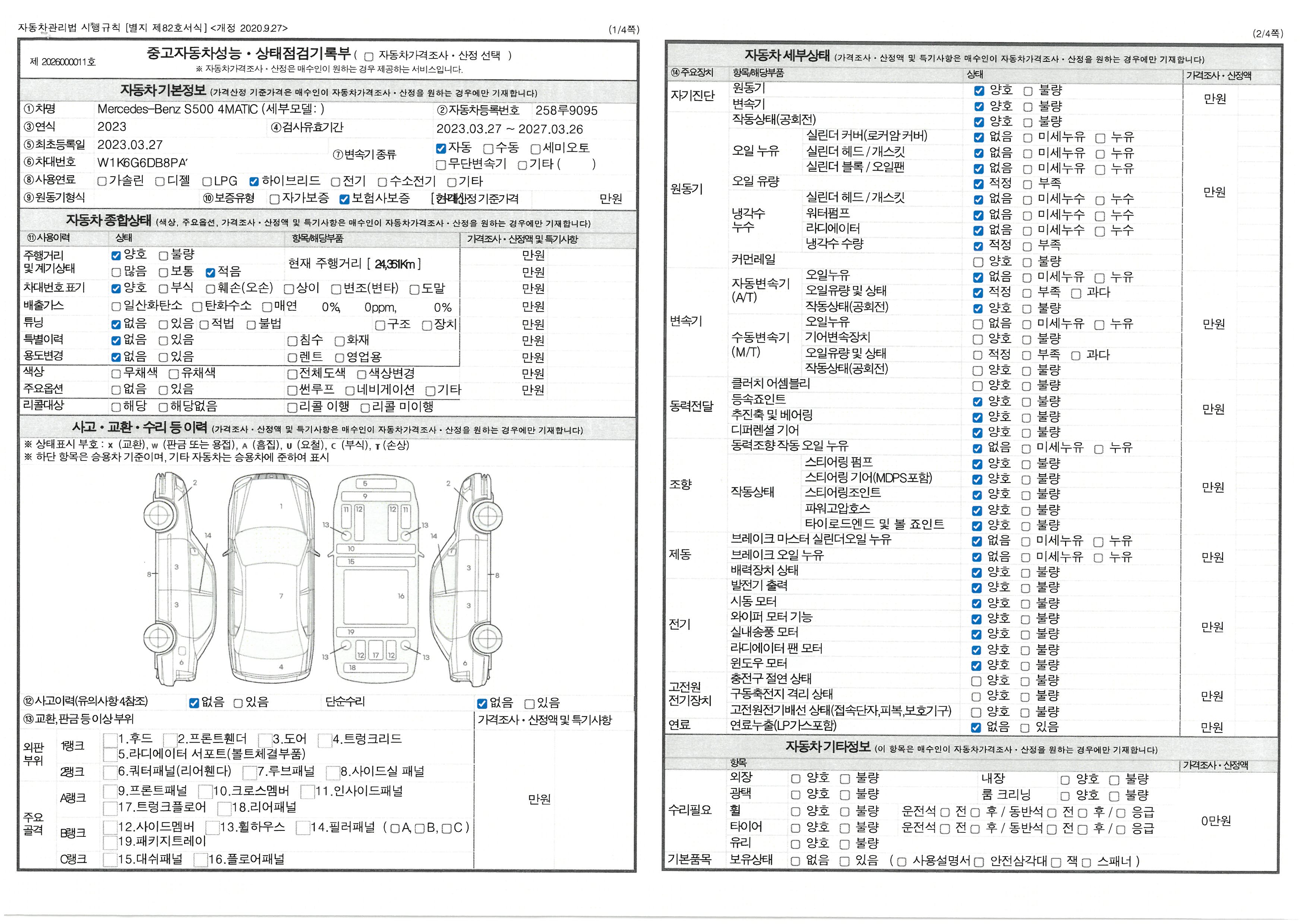 Основная информация и общее состояние / история аварий и ремонтов