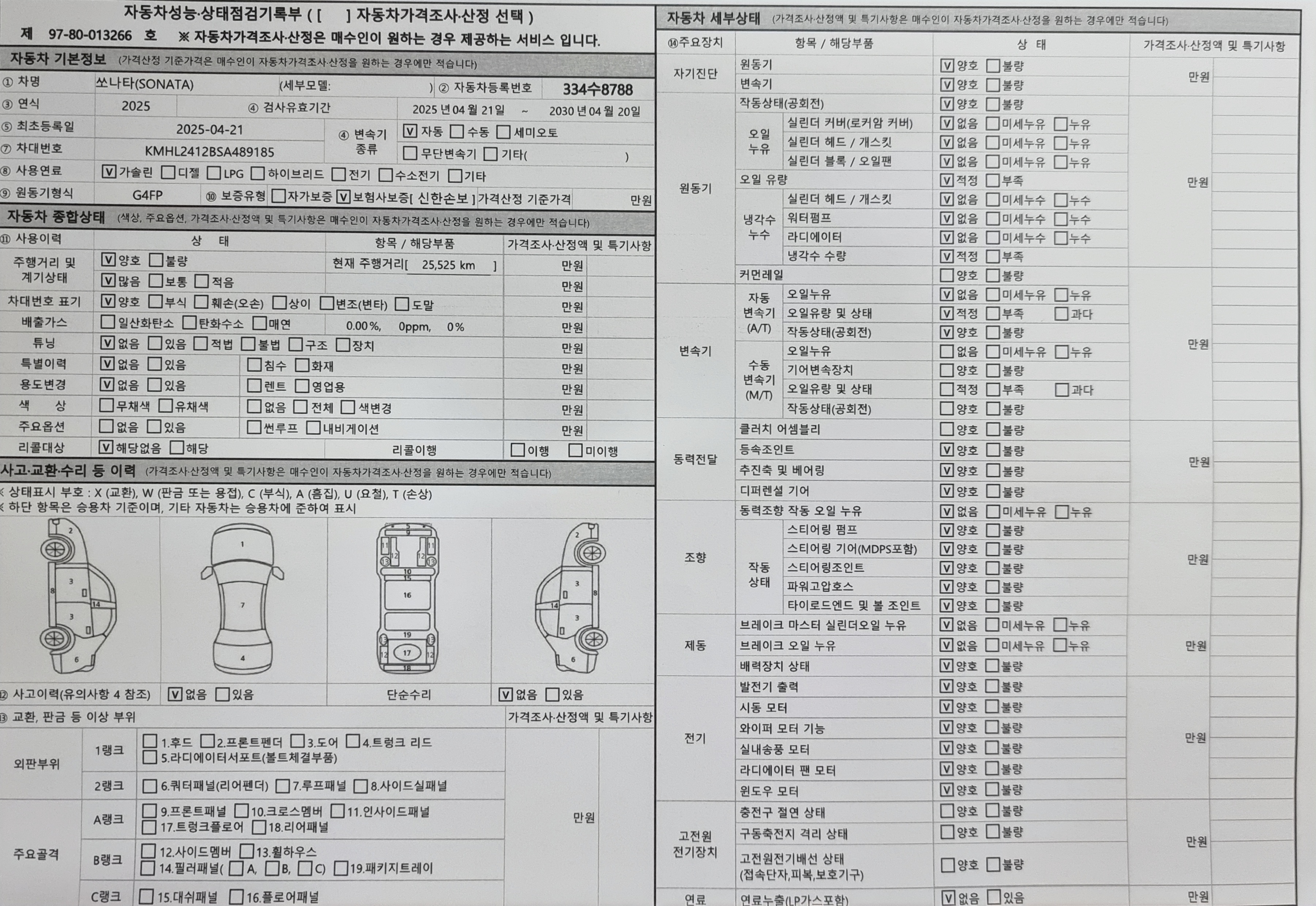 Основная информация и общее состояние / история аварий и ремонтов