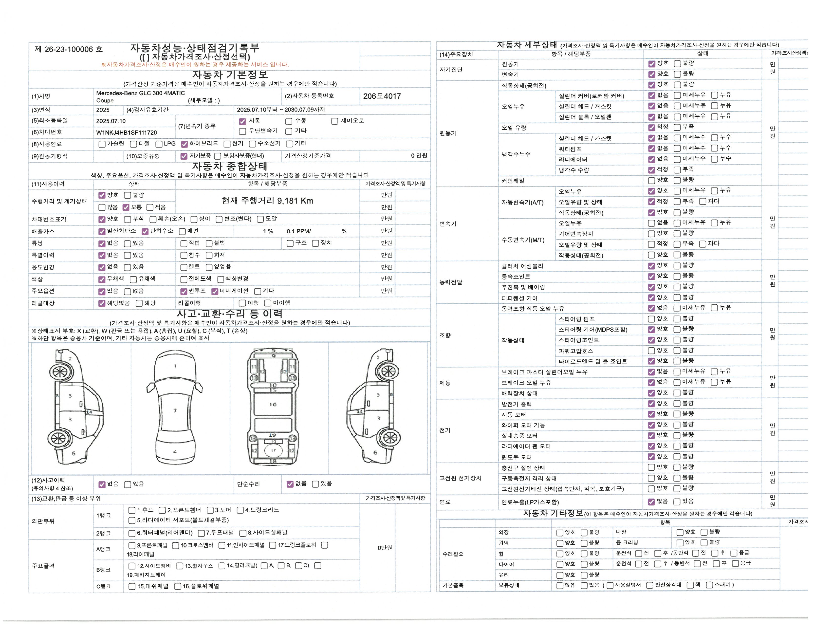 Основная информация и общее состояние / история аварий и ремонтов