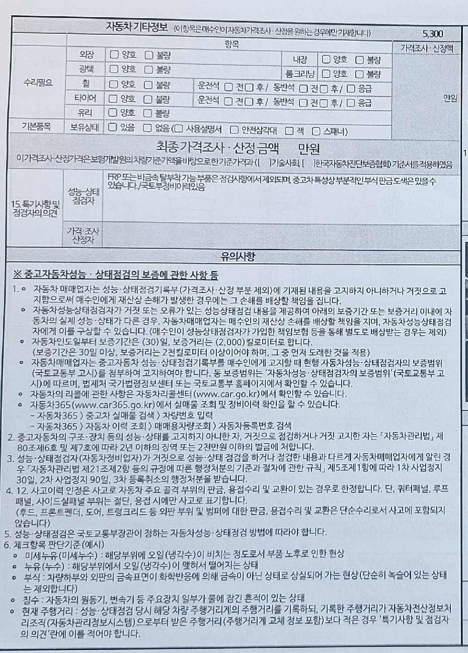 Подробное состояние автомобиля и другая информация