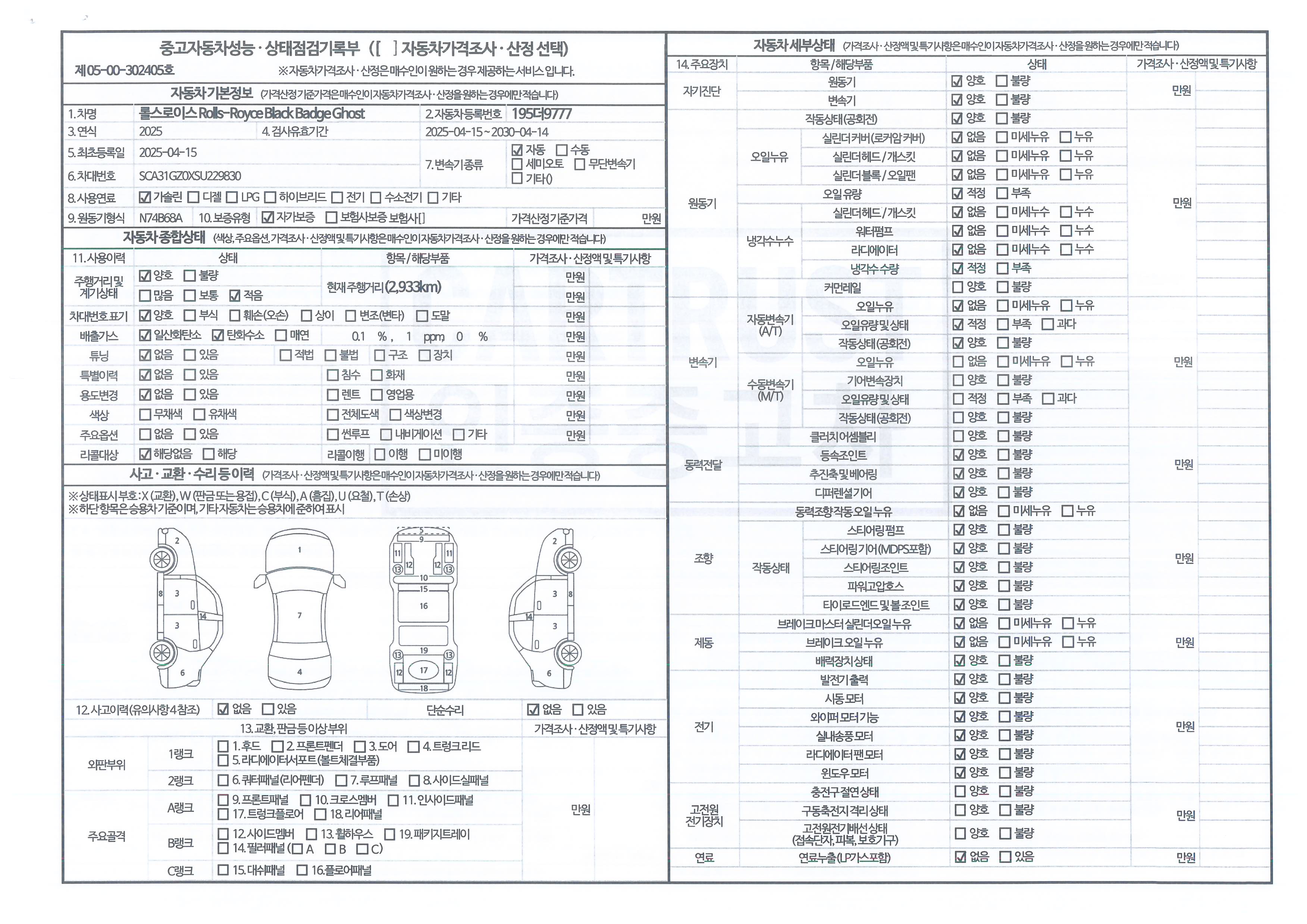 Основная информация и общее состояние / история аварий и ремонтов