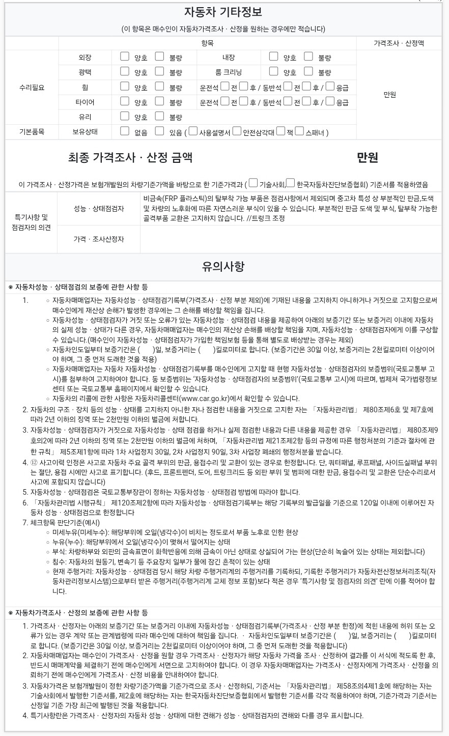 Подробное состояние автомобиля и другая информация