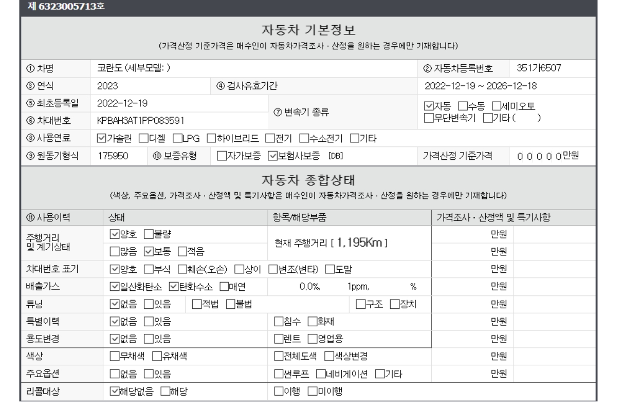 Основная информация и общее состояние / история аварий и ремонтов