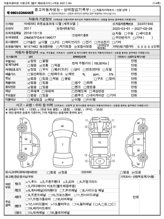 Основная информация и общее состояние / история аварий и ремонтов