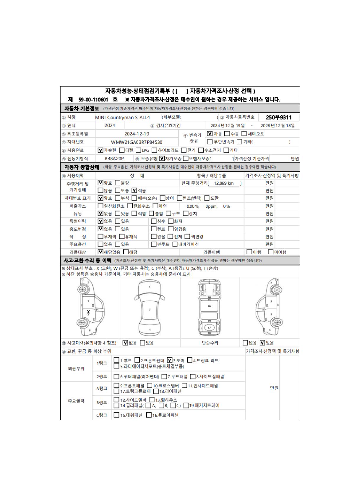 Основная информация и общее состояние / история аварий и ремонтов