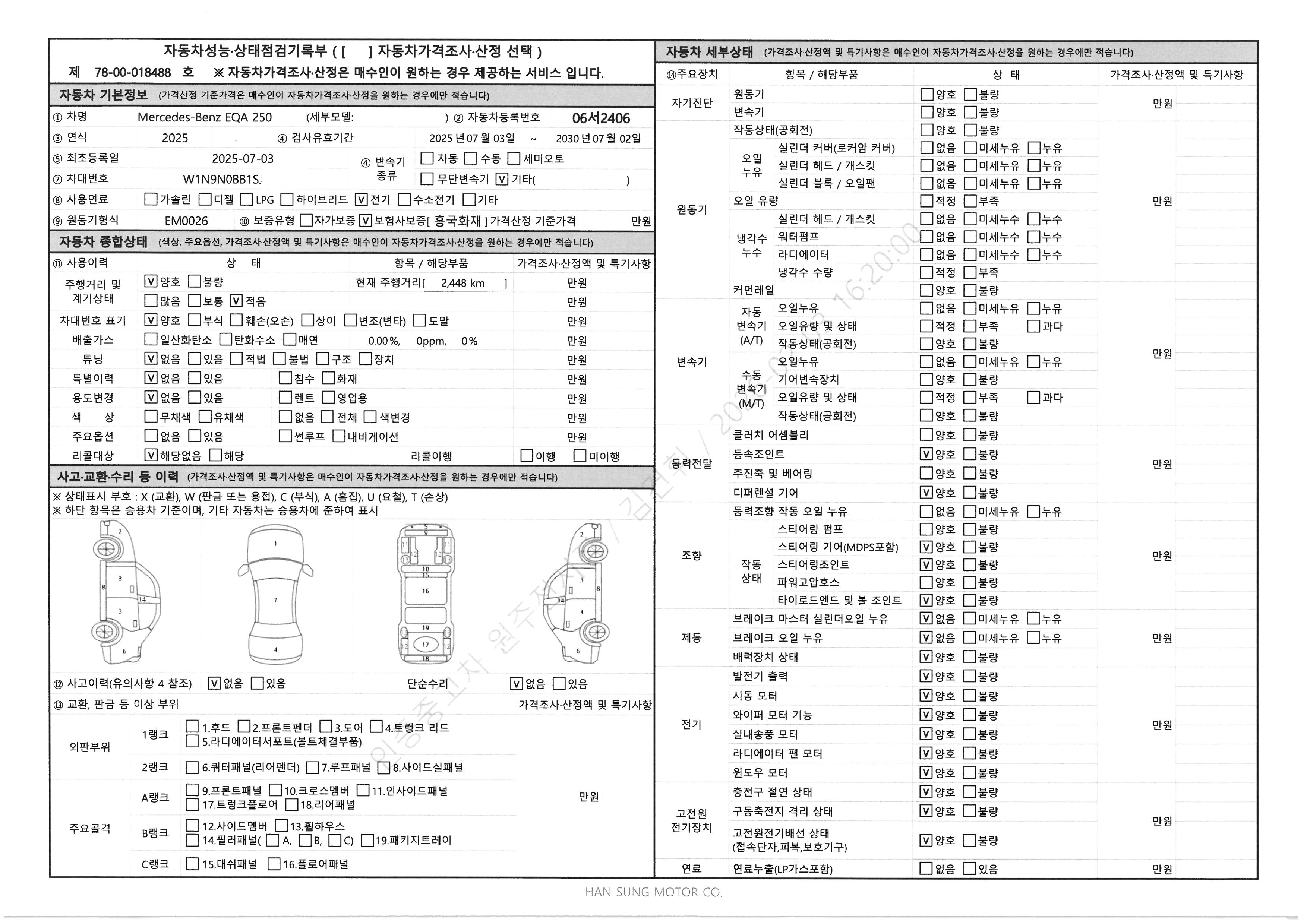 Основная информация и общее состояние / история аварий и ремонтов