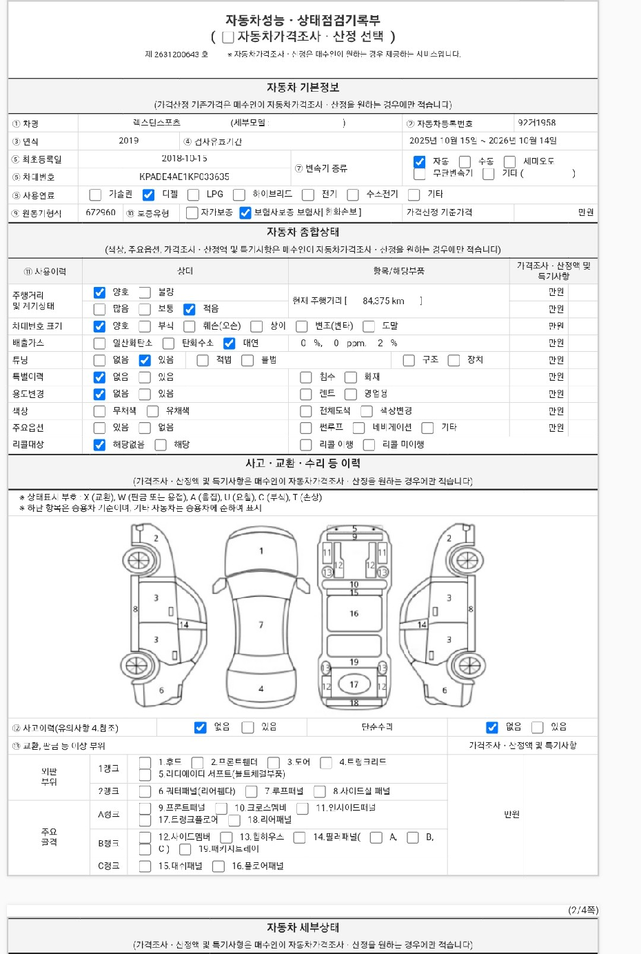 Основная информация и общее состояние / история аварий и ремонтов
