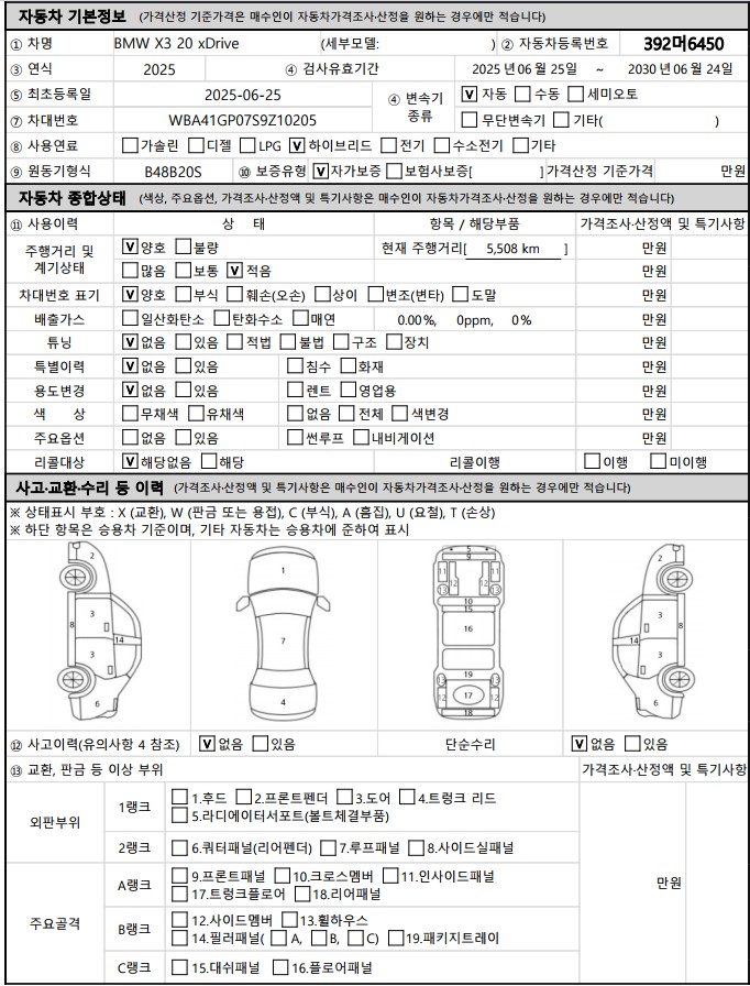 Основная информация и общее состояние / история аварий и ремонтов