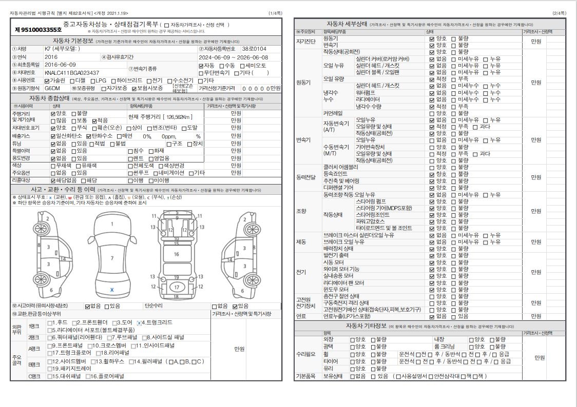 Основная информация и общее состояние / история аварий и ремонтов