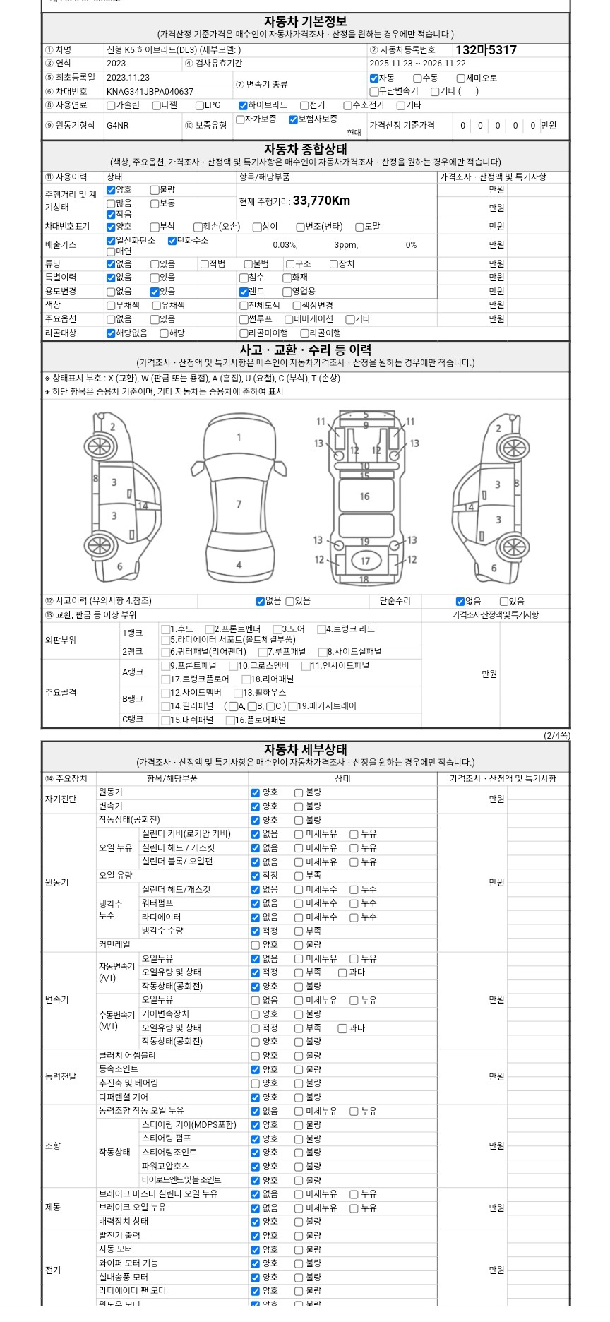 Основная информация и общее состояние / история аварий и ремонтов