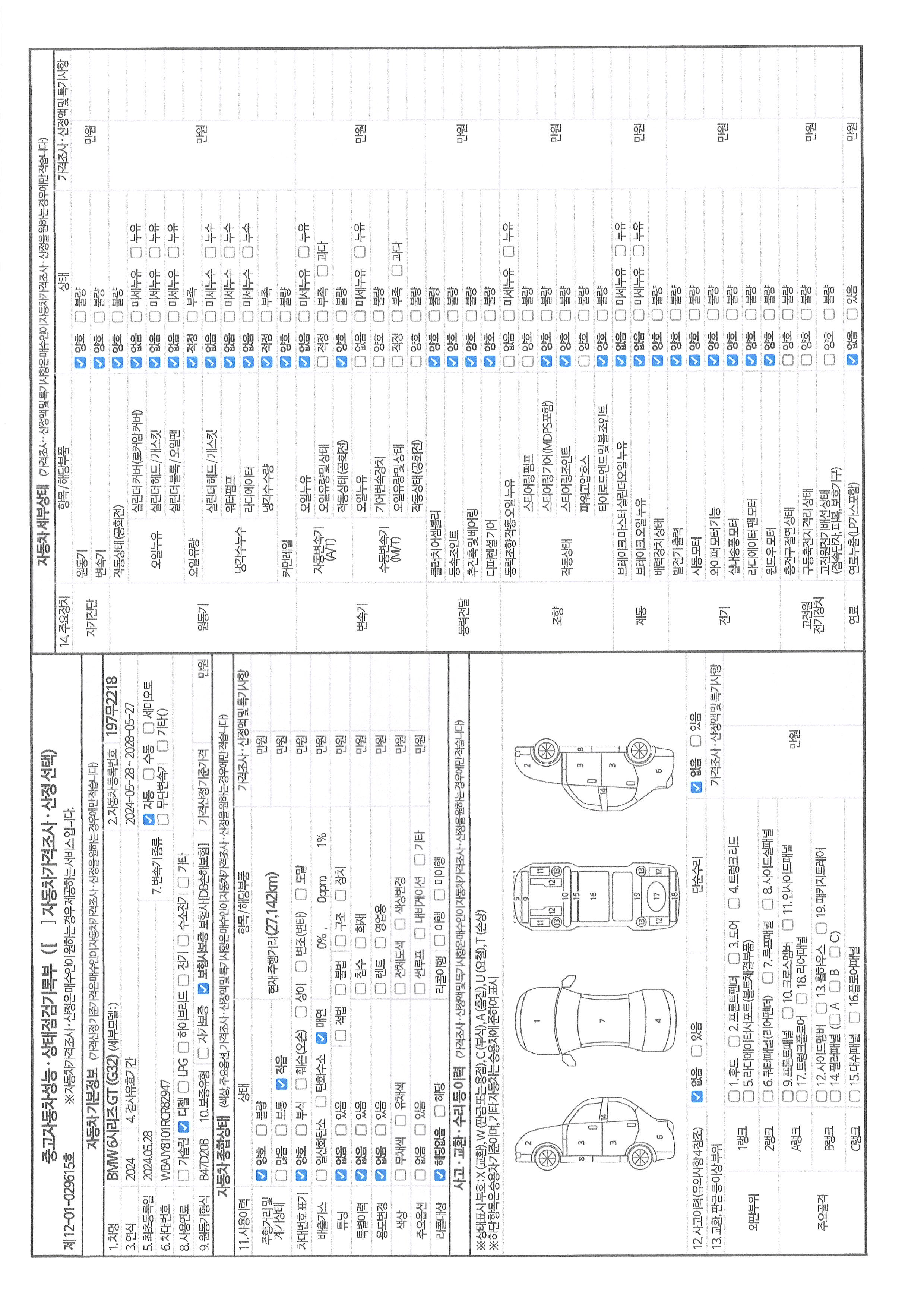Основная информация и общее состояние / история аварий и ремонтов