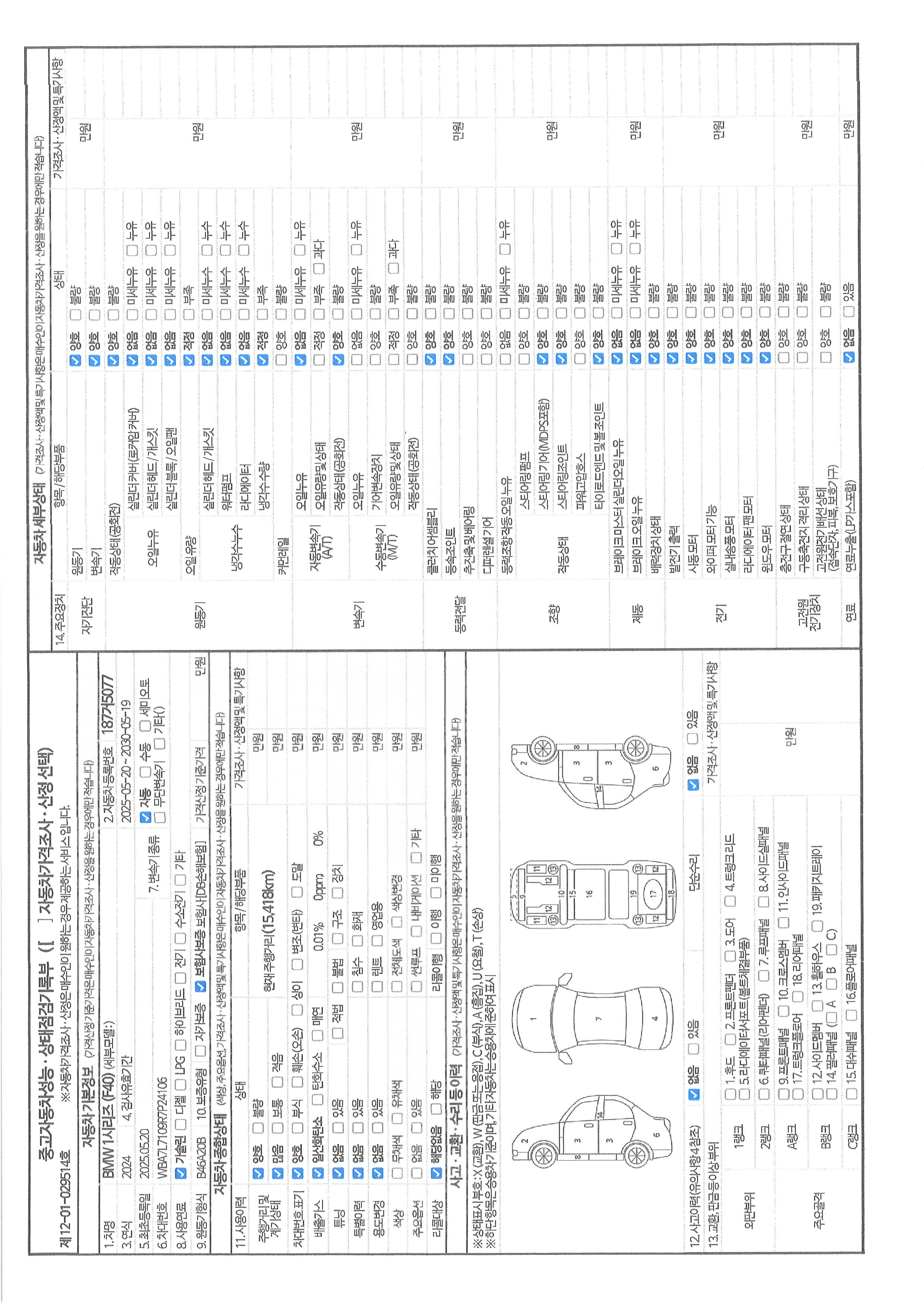 Основная информация и общее состояние / история аварий и ремонтов