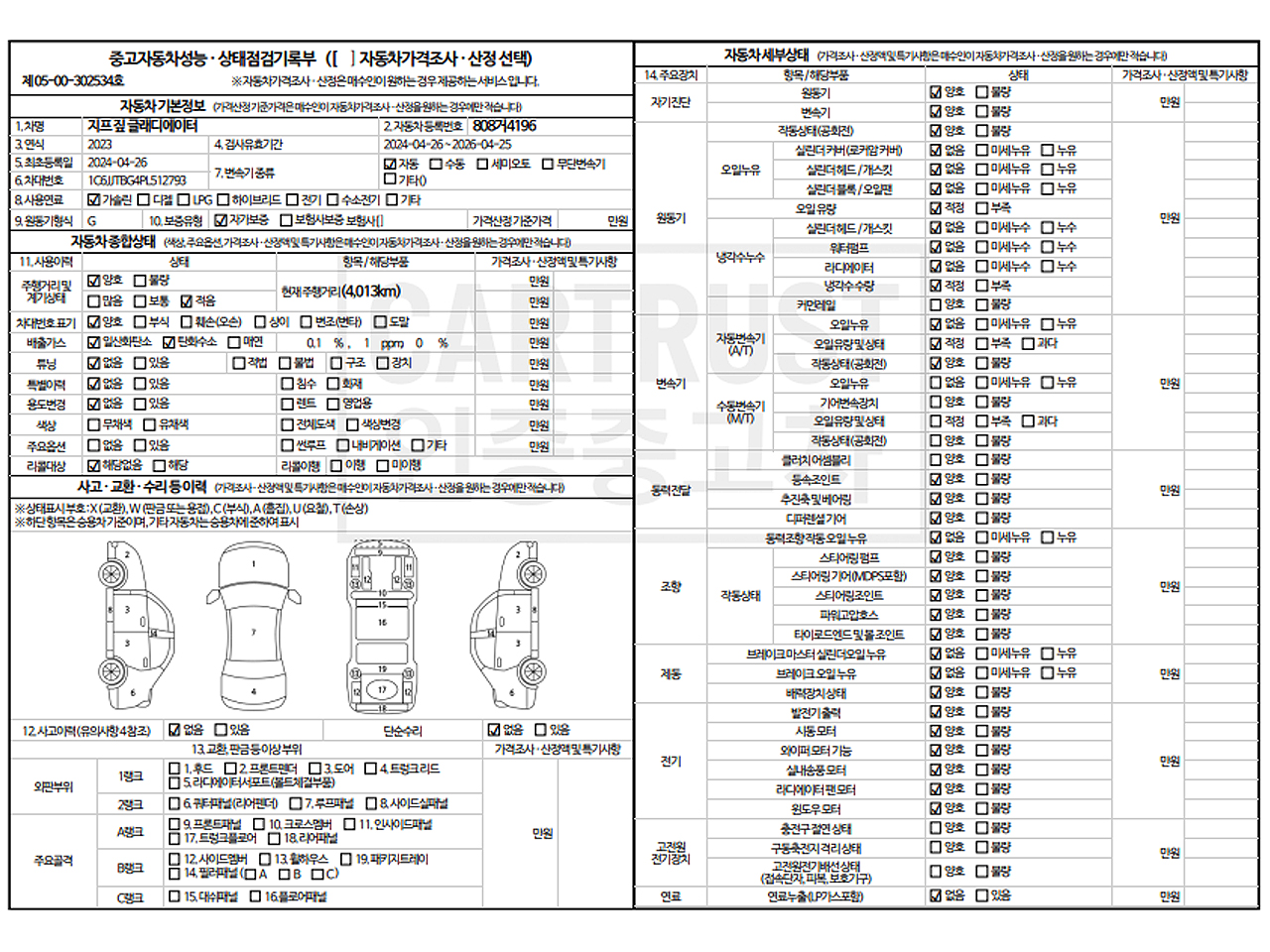 Основная информация и общее состояние / история аварий и ремонтов