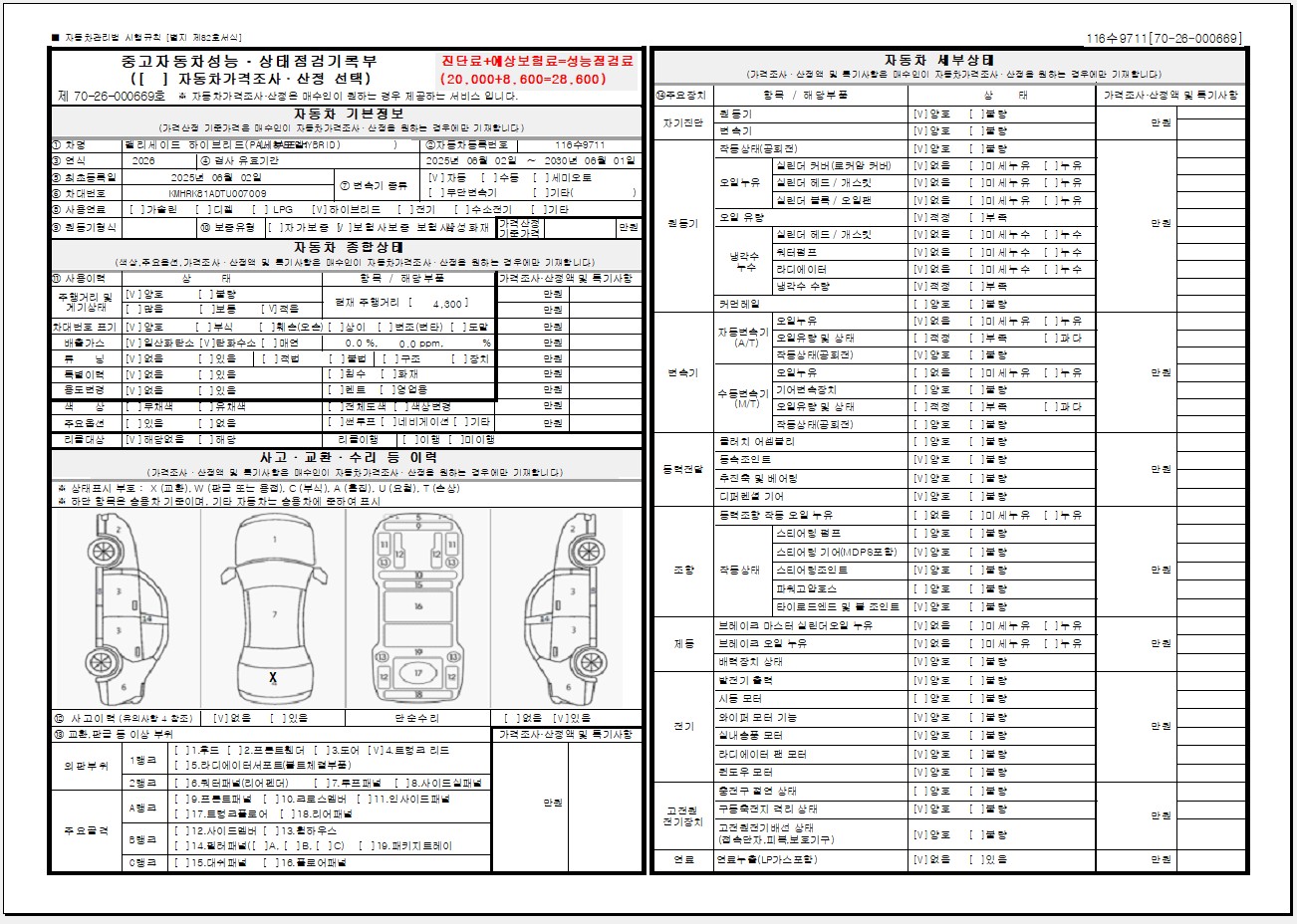 Основная информация и общее состояние / история аварий и ремонтов