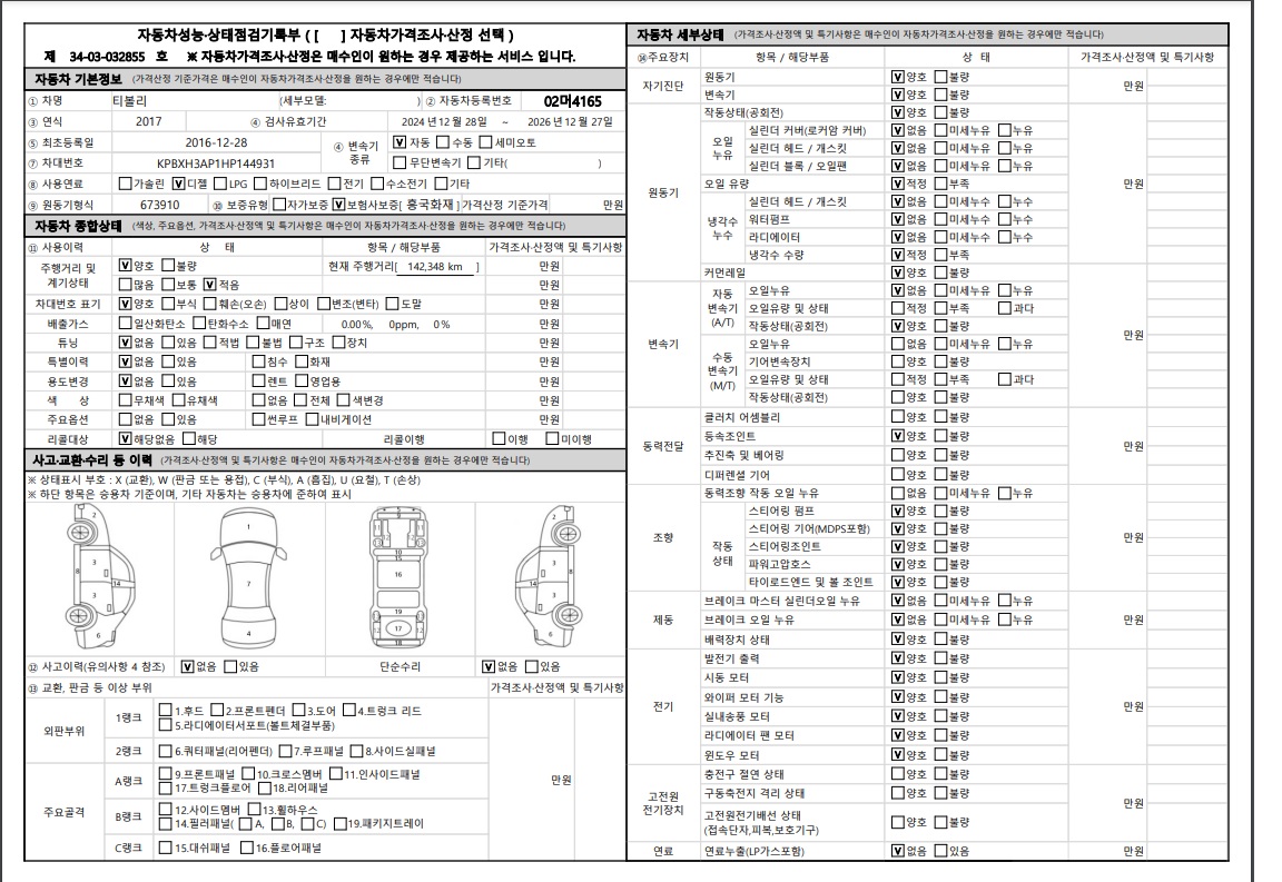 Основная информация и общее состояние / история аварий и ремонтов