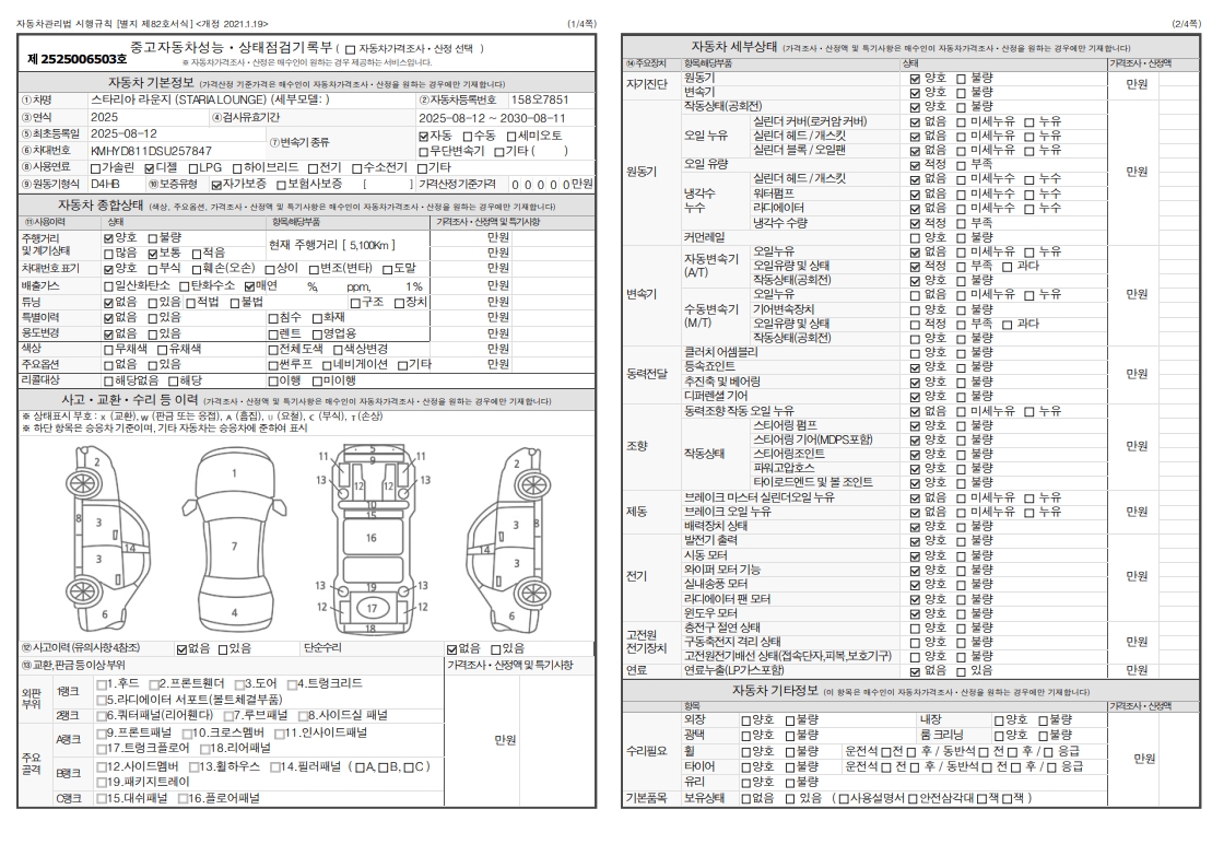 Основная информация и общее состояние / история аварий и ремонтов