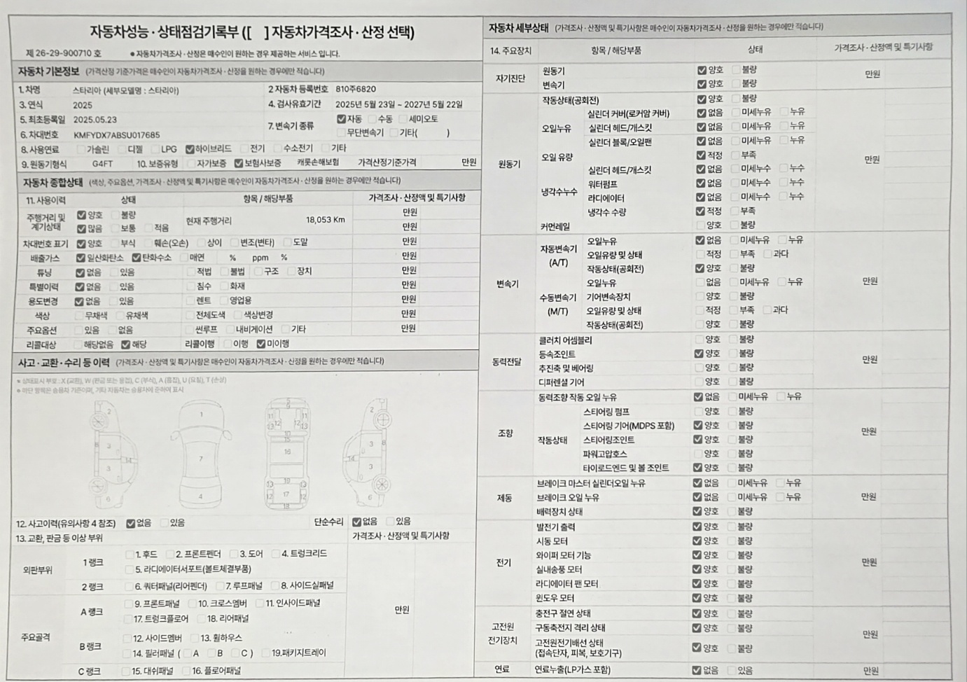 Основная информация и общее состояние / история аварий и ремонтов