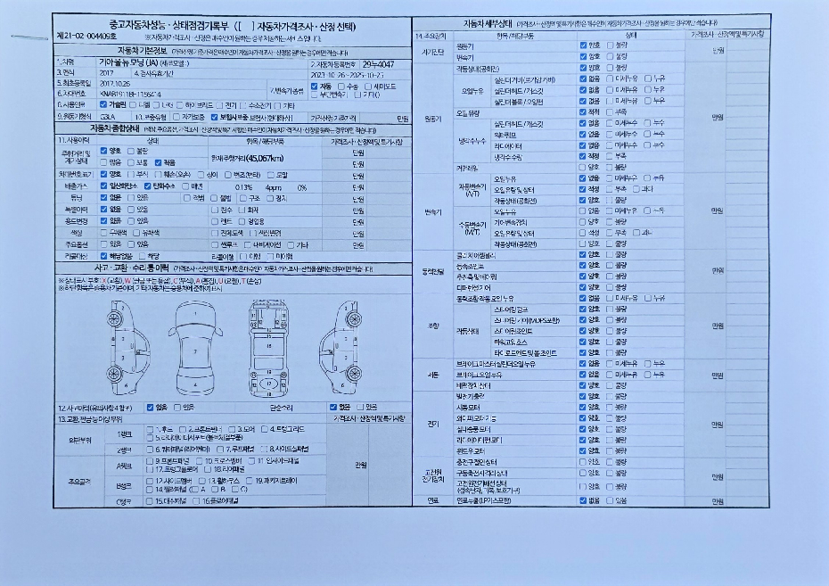 Основная информация и общее состояние / история аварий и ремонтов