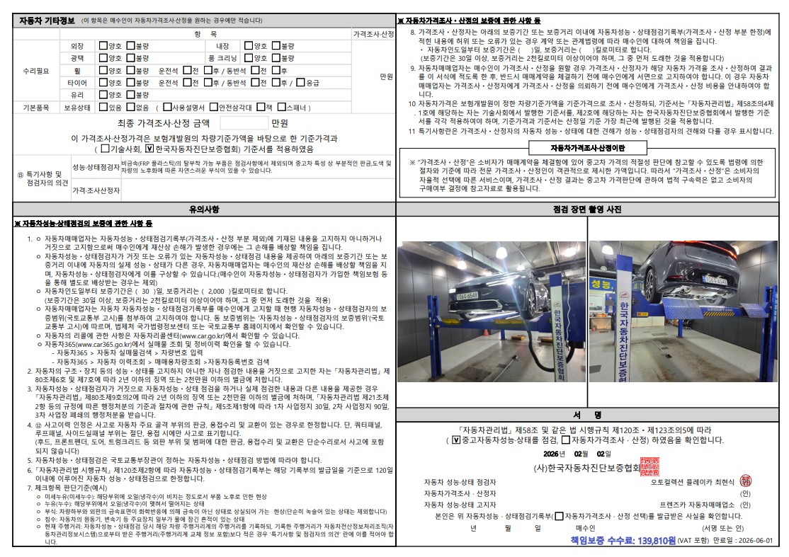 Детальное состояние автомобиля