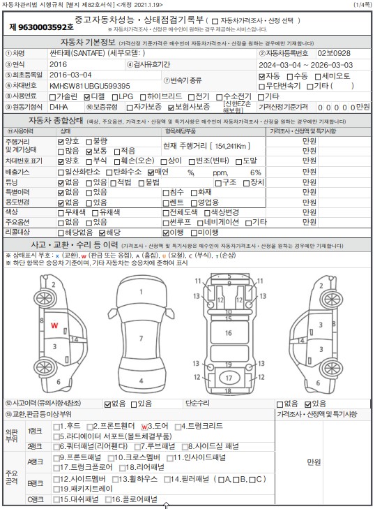 Основная информация и общее состояние / история аварий и ремонтов