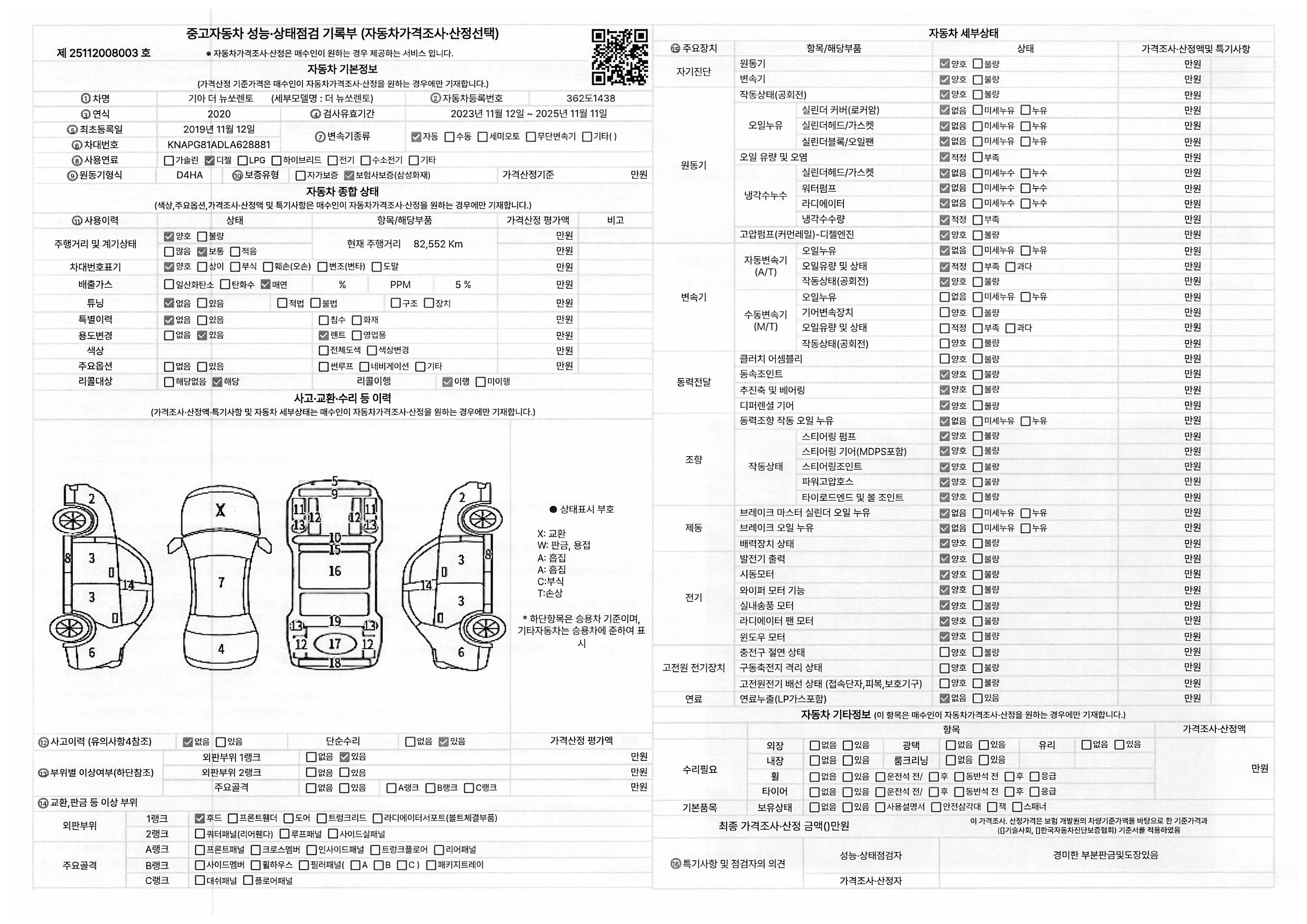 Основная информация и общее состояние / история аварий и ремонтов