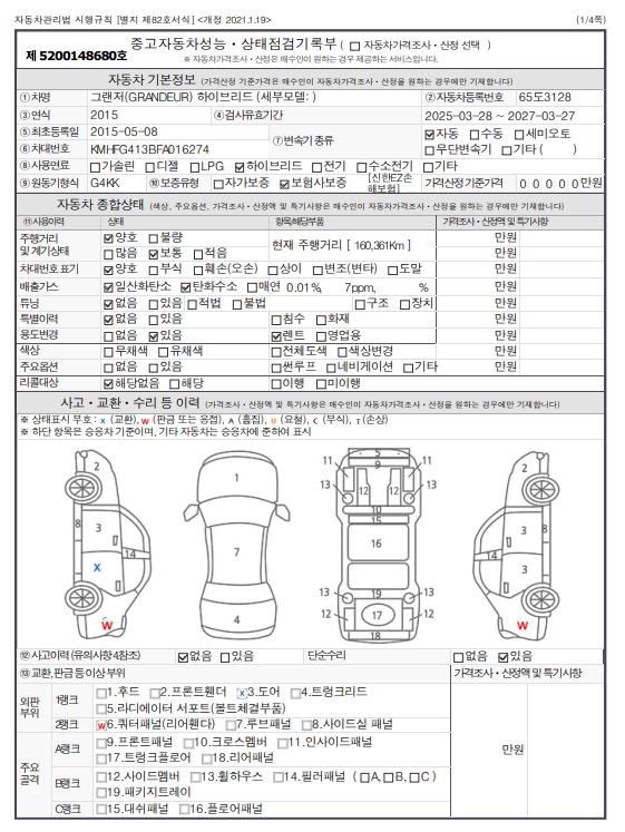 Основная информация и общее состояние / история аварий и ремонтов