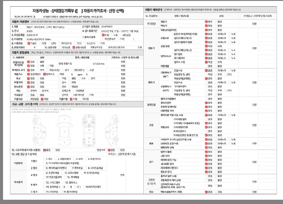 Основная информация и общее состояние / история аварий и ремонтов