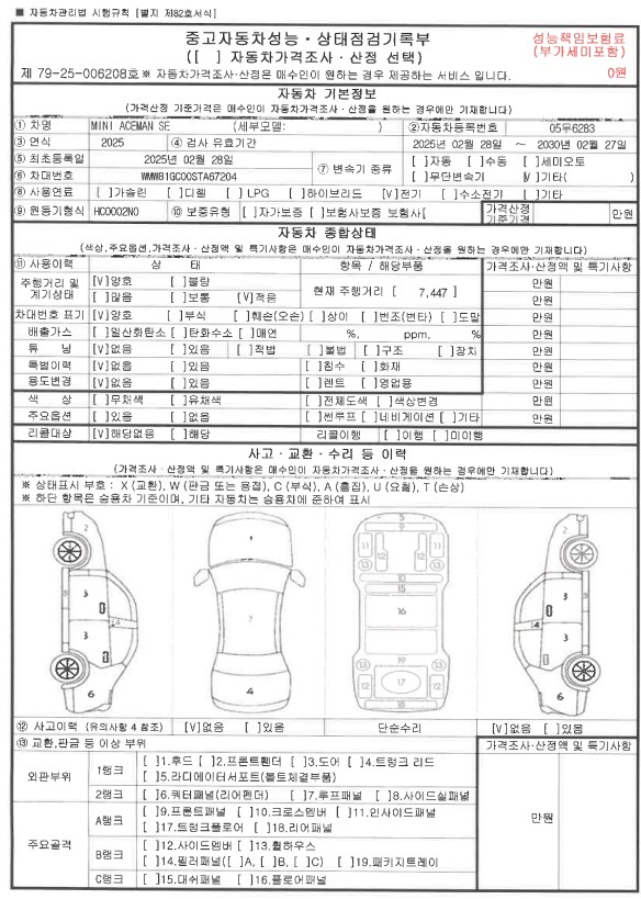 Основная информация и общее состояние / история аварий и ремонтов