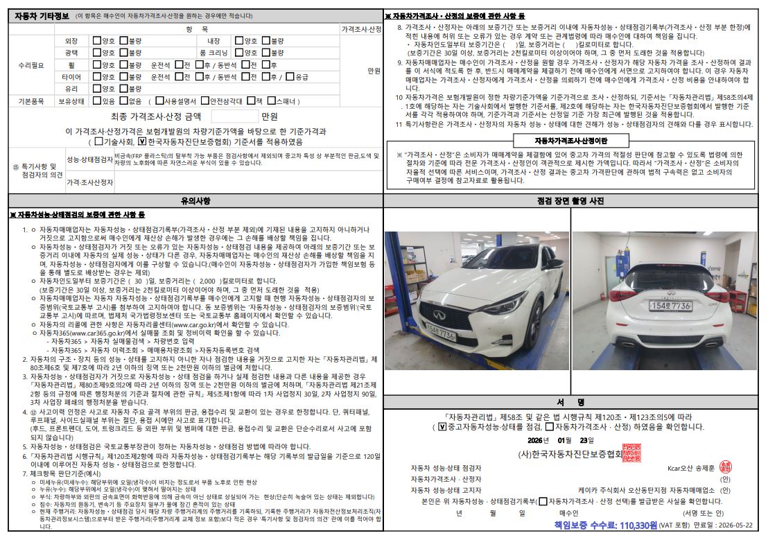 Детальное состояние автомобиля