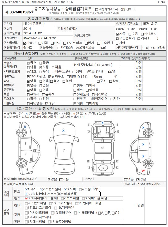 Основная информация и общее состояние / история аварий и ремонтов