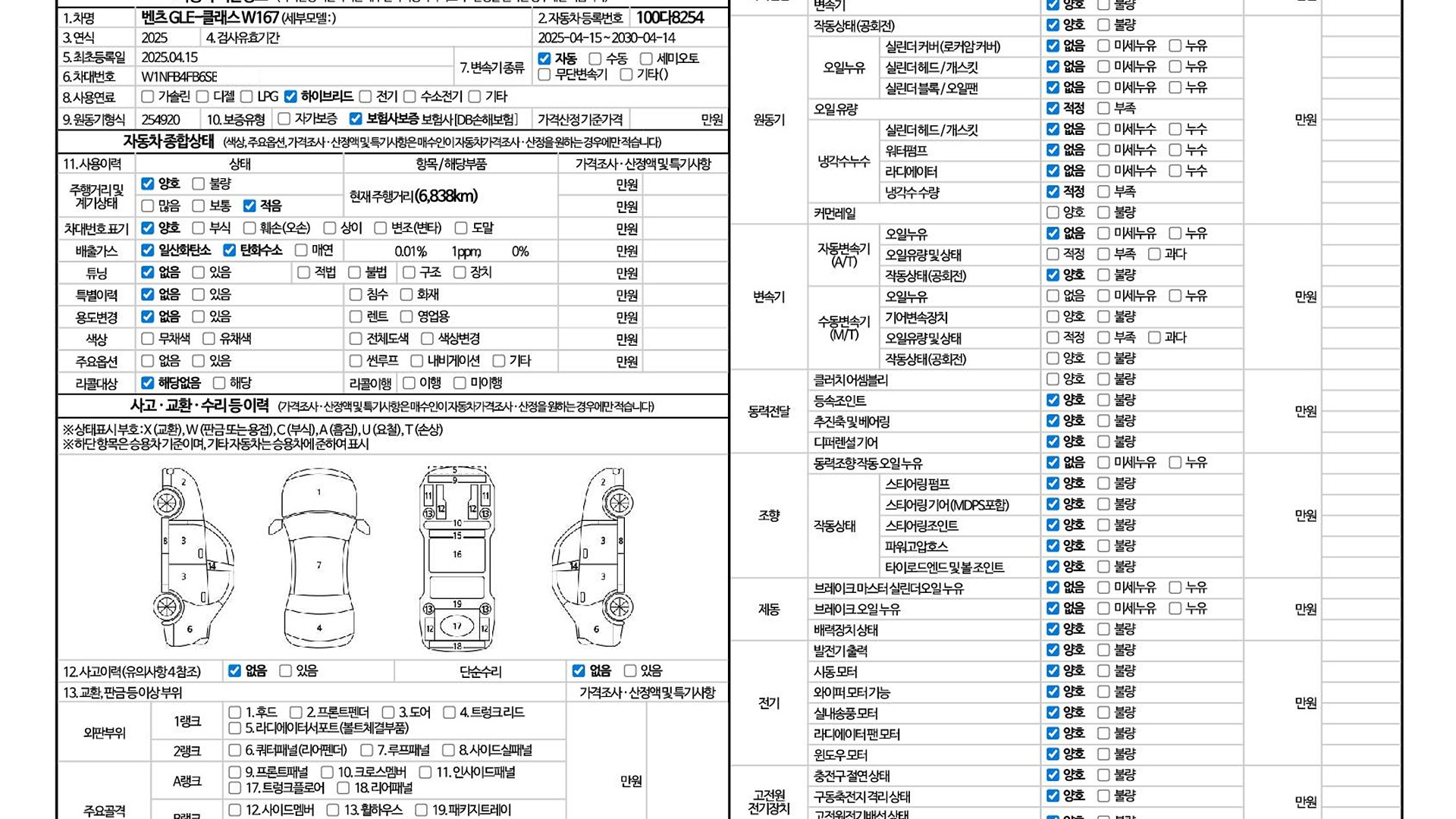 Основная информация и общее состояние / история аварий и ремонтов