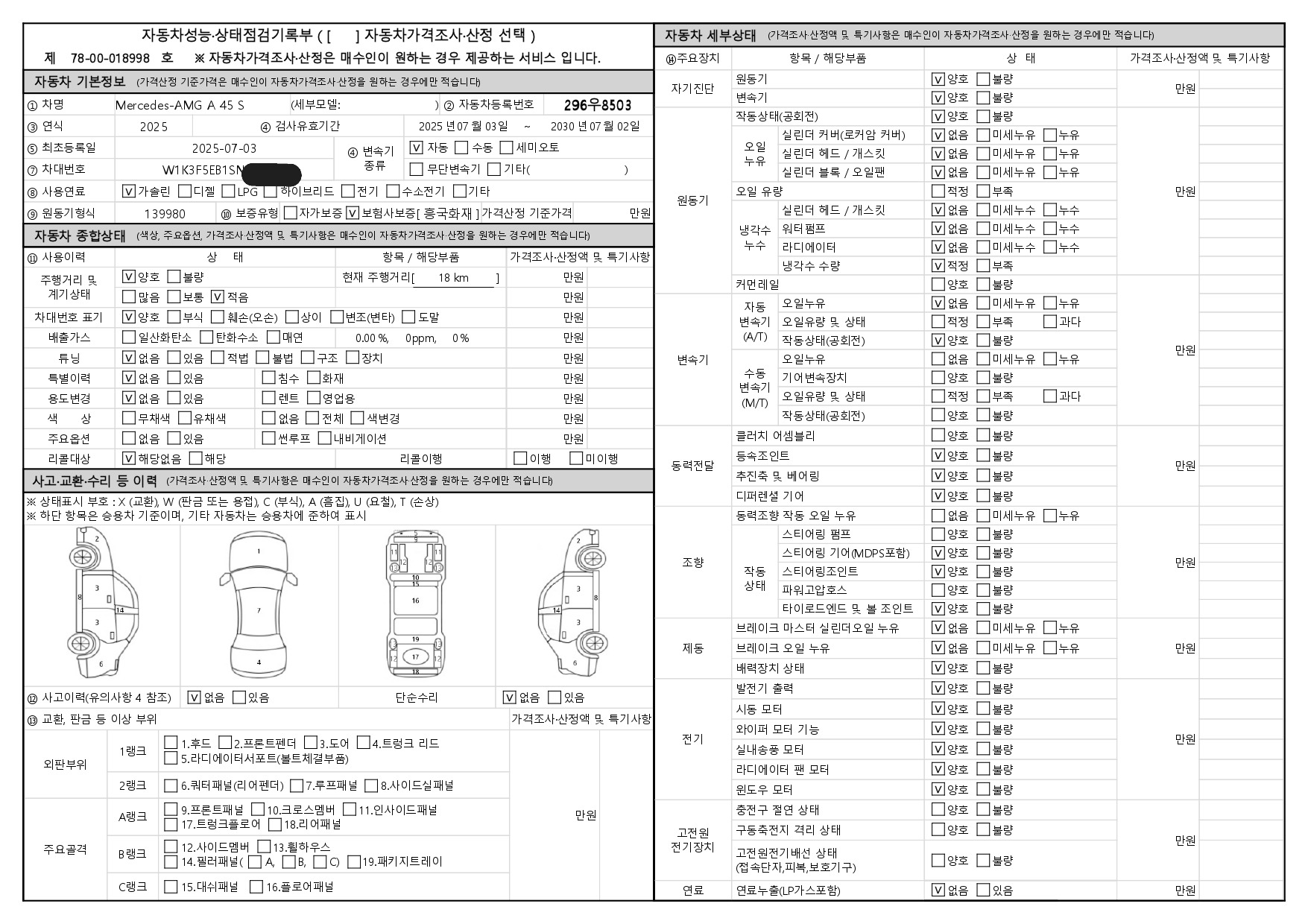 Основная информация и общее состояние / история аварий и ремонтов