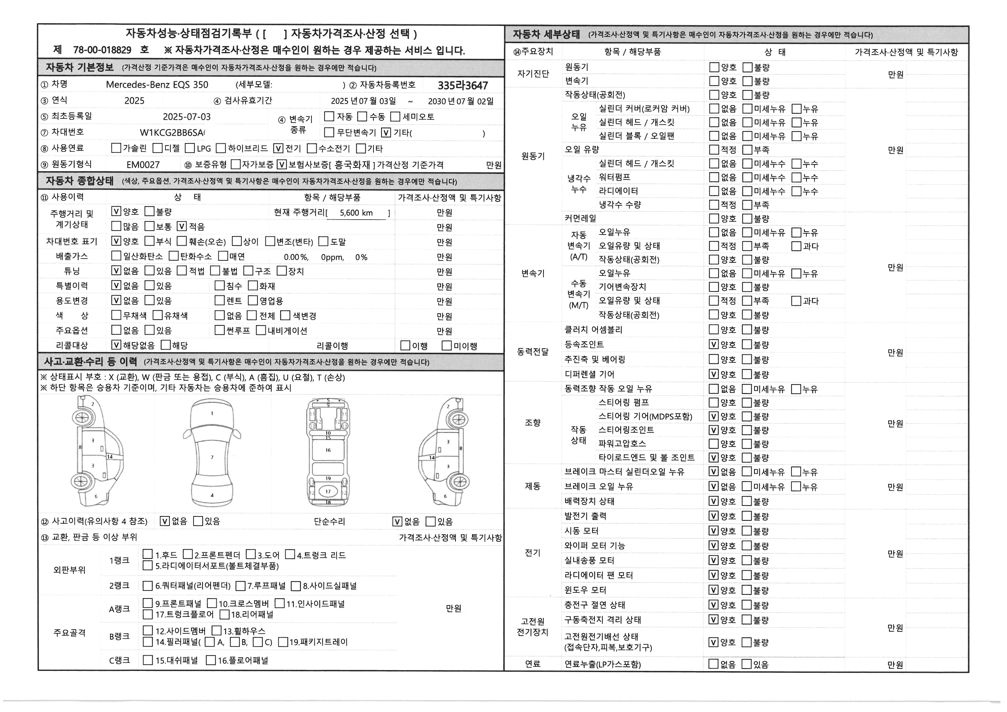 Основная информация и общее состояние / история аварий и ремонтов