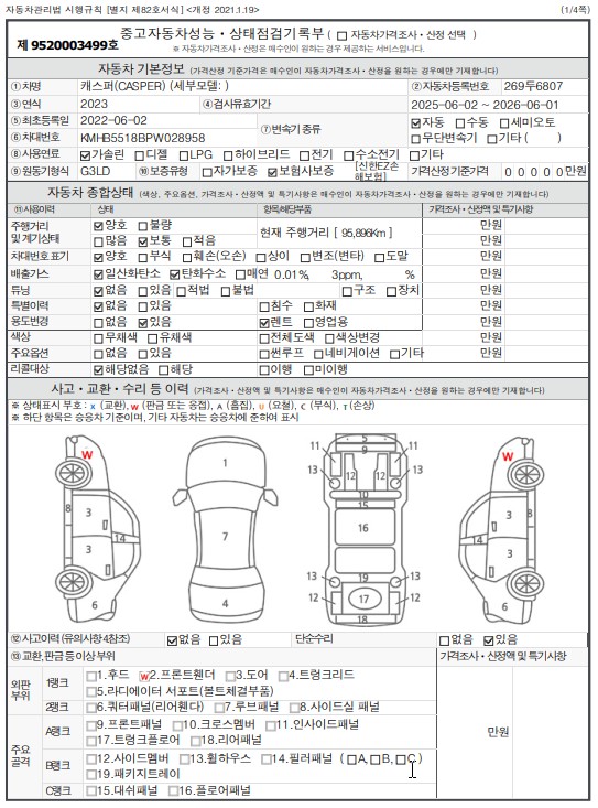 Основная информация и общее состояние / история аварий и ремонтов