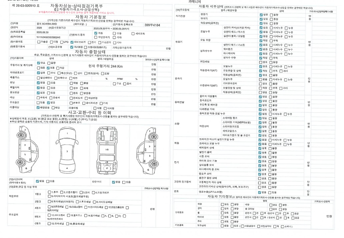 Основная информация и общее состояние / история аварий и ремонтов