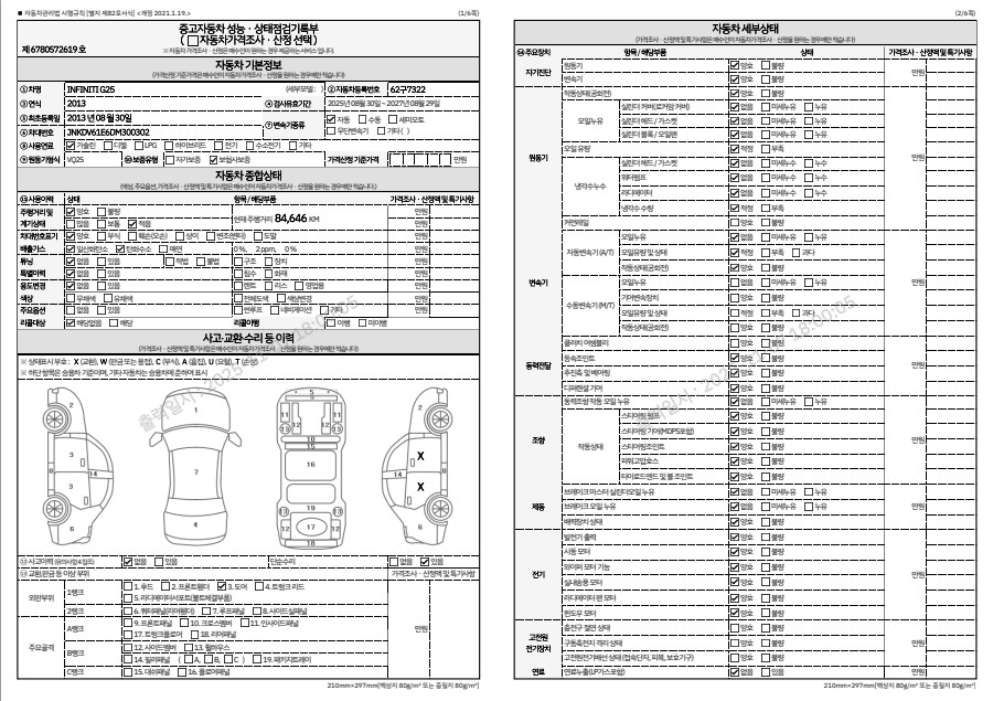 Основная информация и общее состояние / история аварий и ремонтов