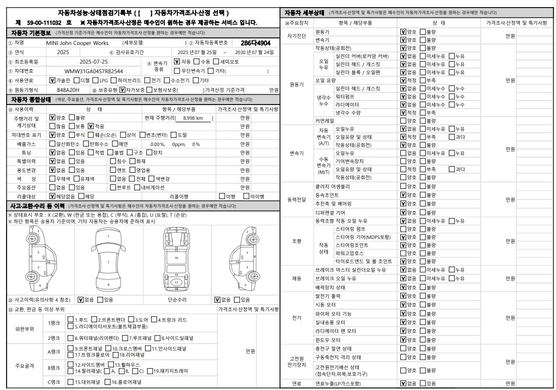 Основная информация и общее состояние / история аварий и ремонтов