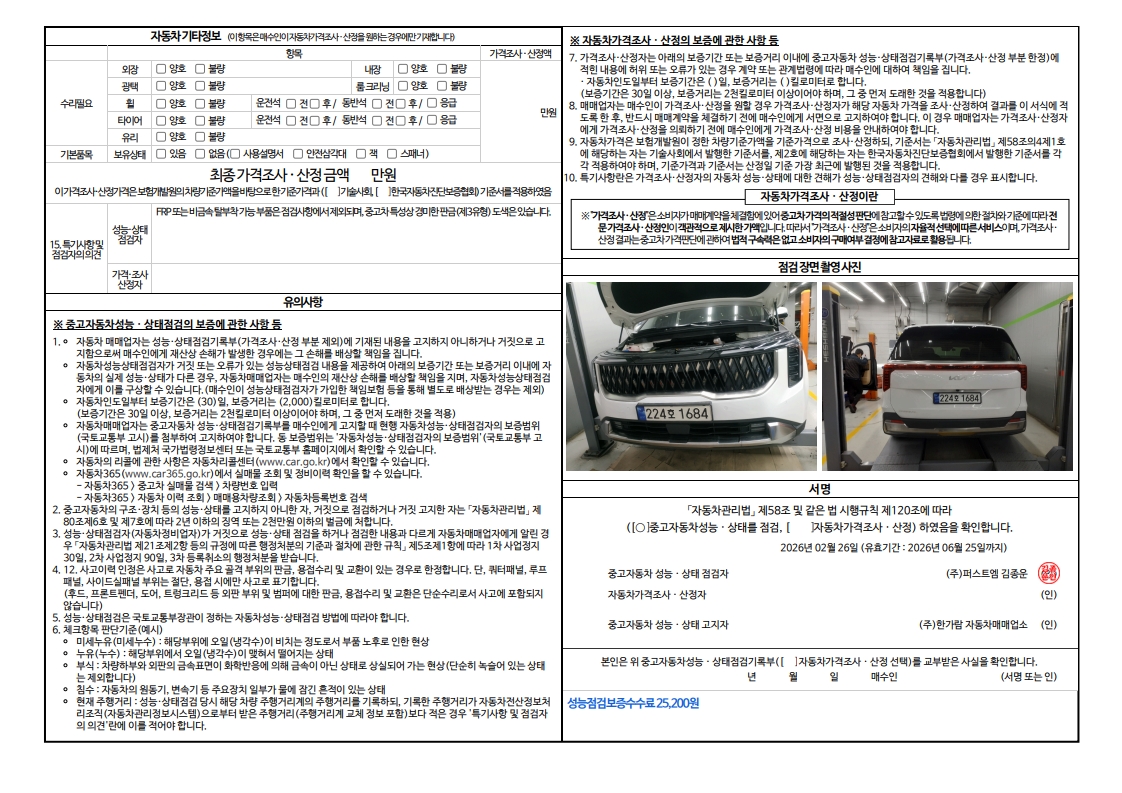 Детальное состояние автомобиля