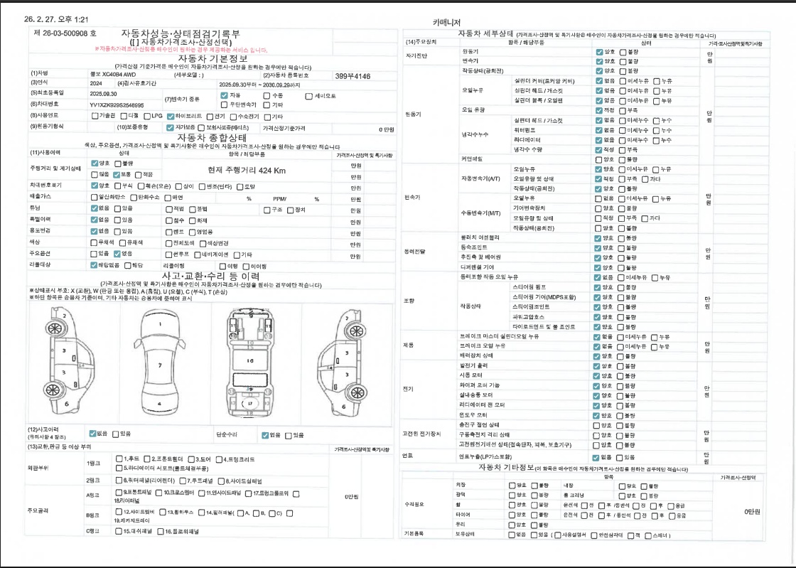 Основная информация и общее состояние / история аварий и ремонтов