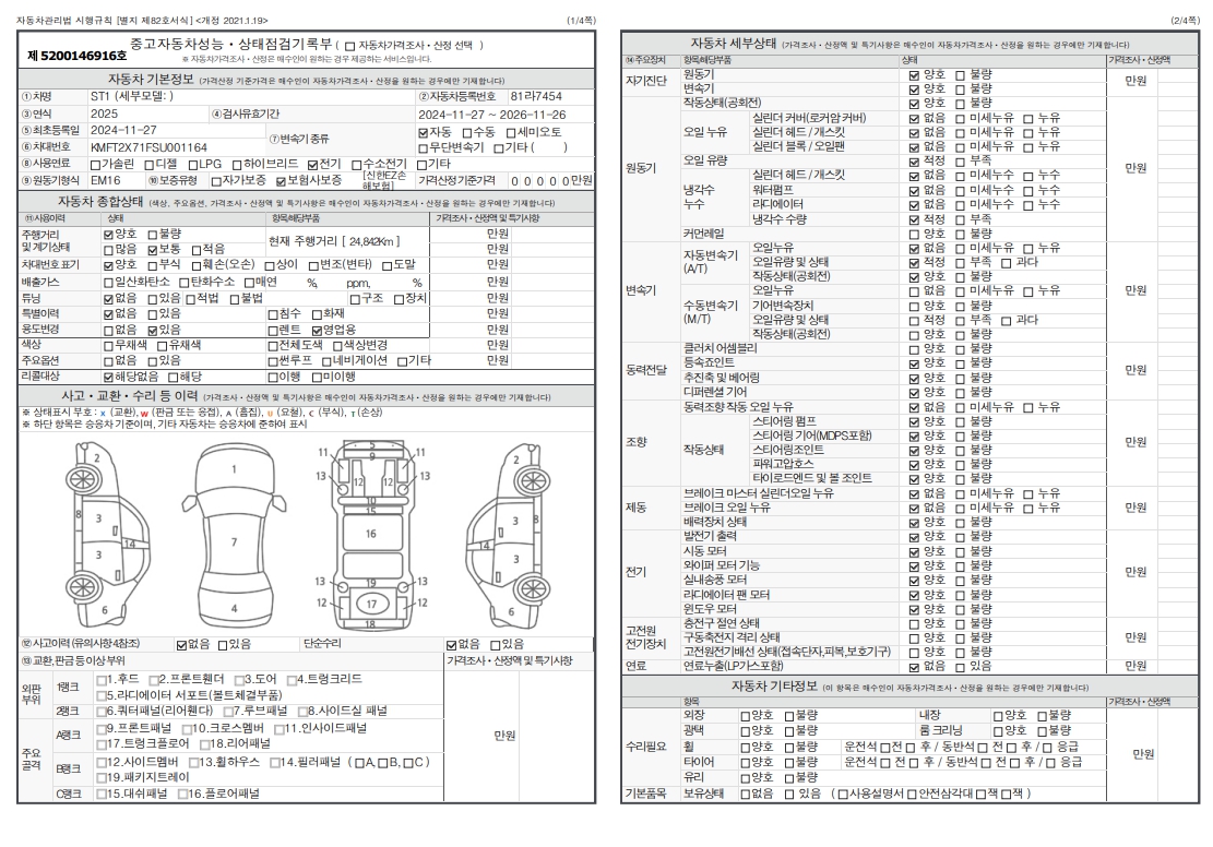 Основная информация и общее состояние / история аварий и ремонтов