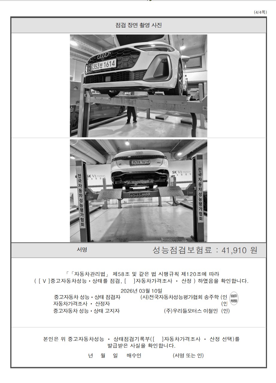 Фотографии, сделанные во время проверки, подписи