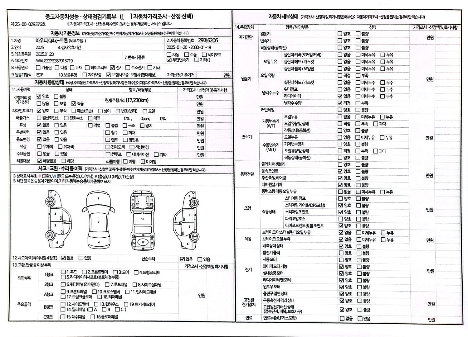 Основная информация и общее состояние / история аварий и ремонтов