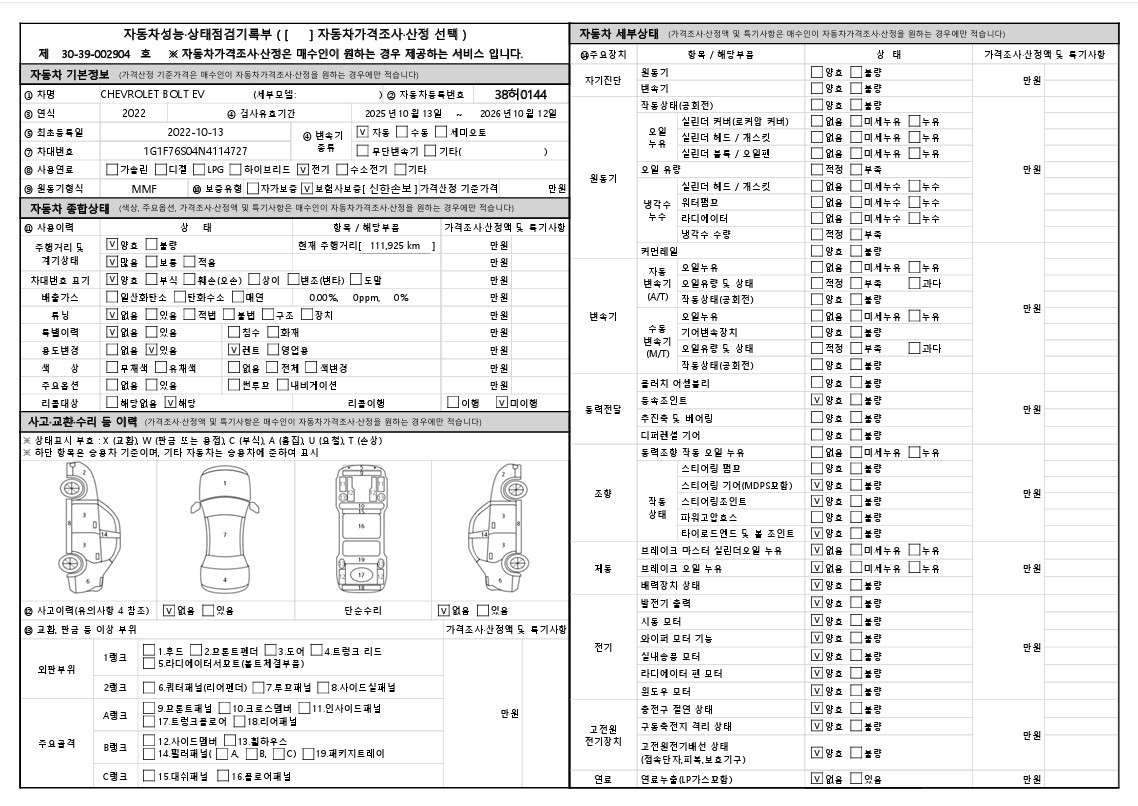 Основная информация и общее состояние / история аварий и ремонтов