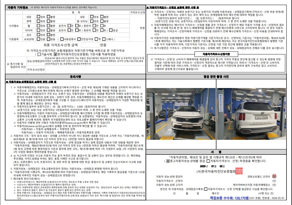Детальное состояние автомобиля