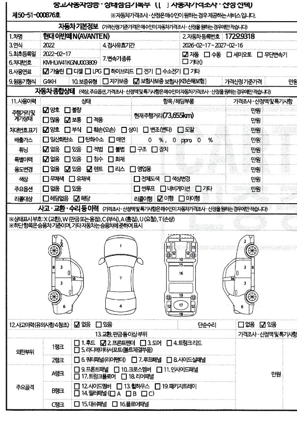 Основная информация и общее состояние / история аварий и ремонтов