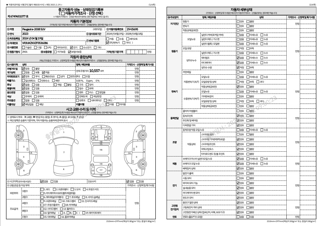 Основная информация и общее состояние / история аварий и ремонтов