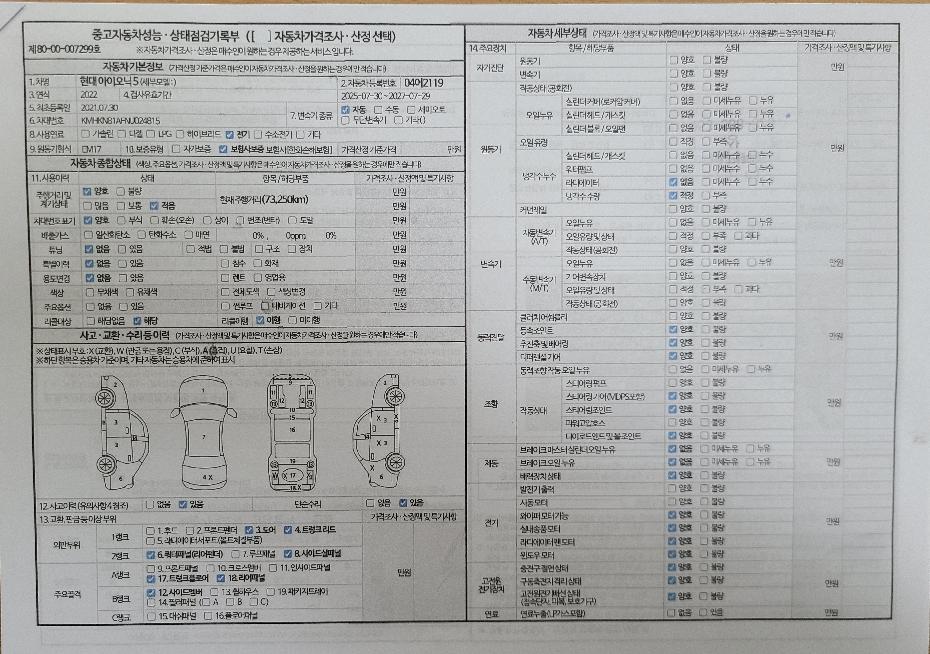 Основная информация и общее состояние / история аварий и ремонтов