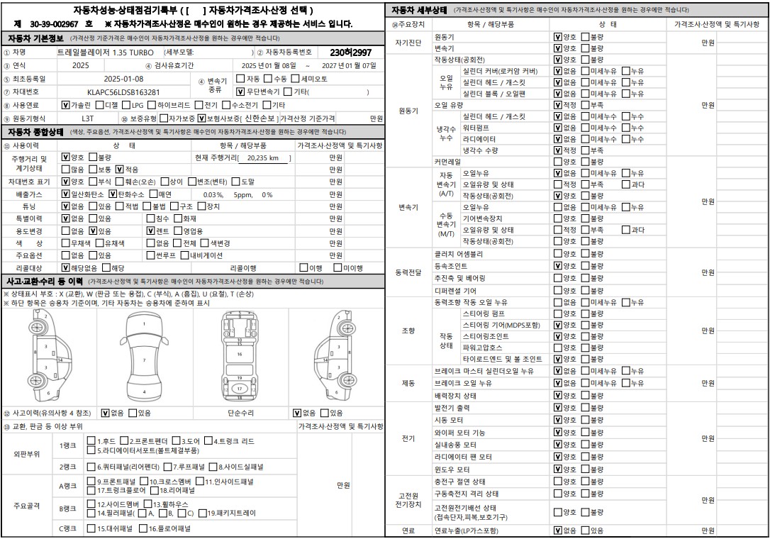 Основная информация и общее состояние / история аварий и ремонтов
