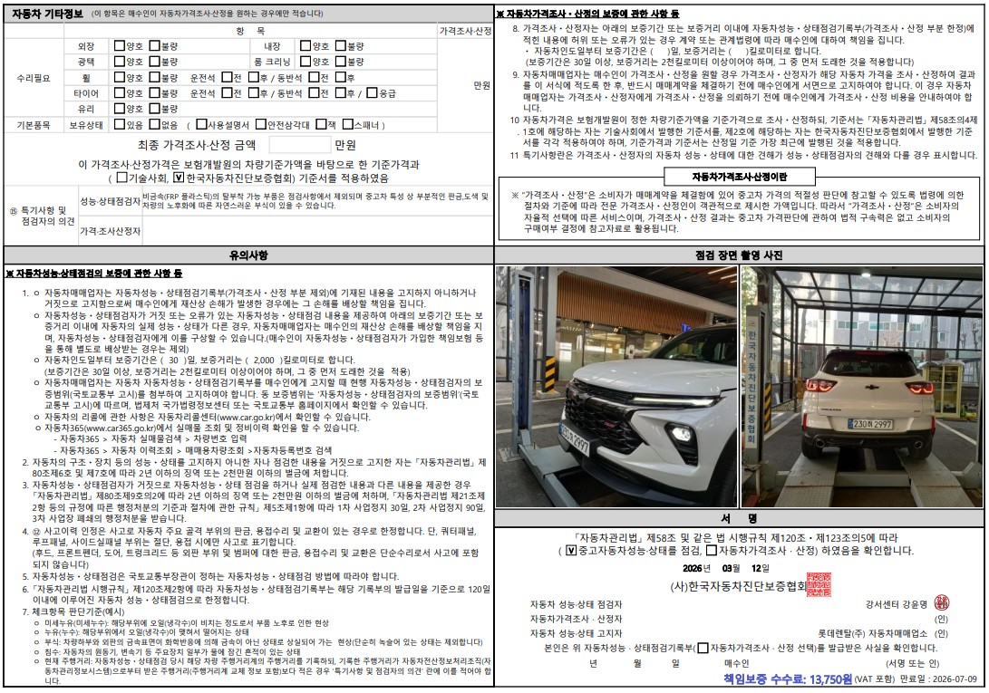 Детальное состояние автомобиля